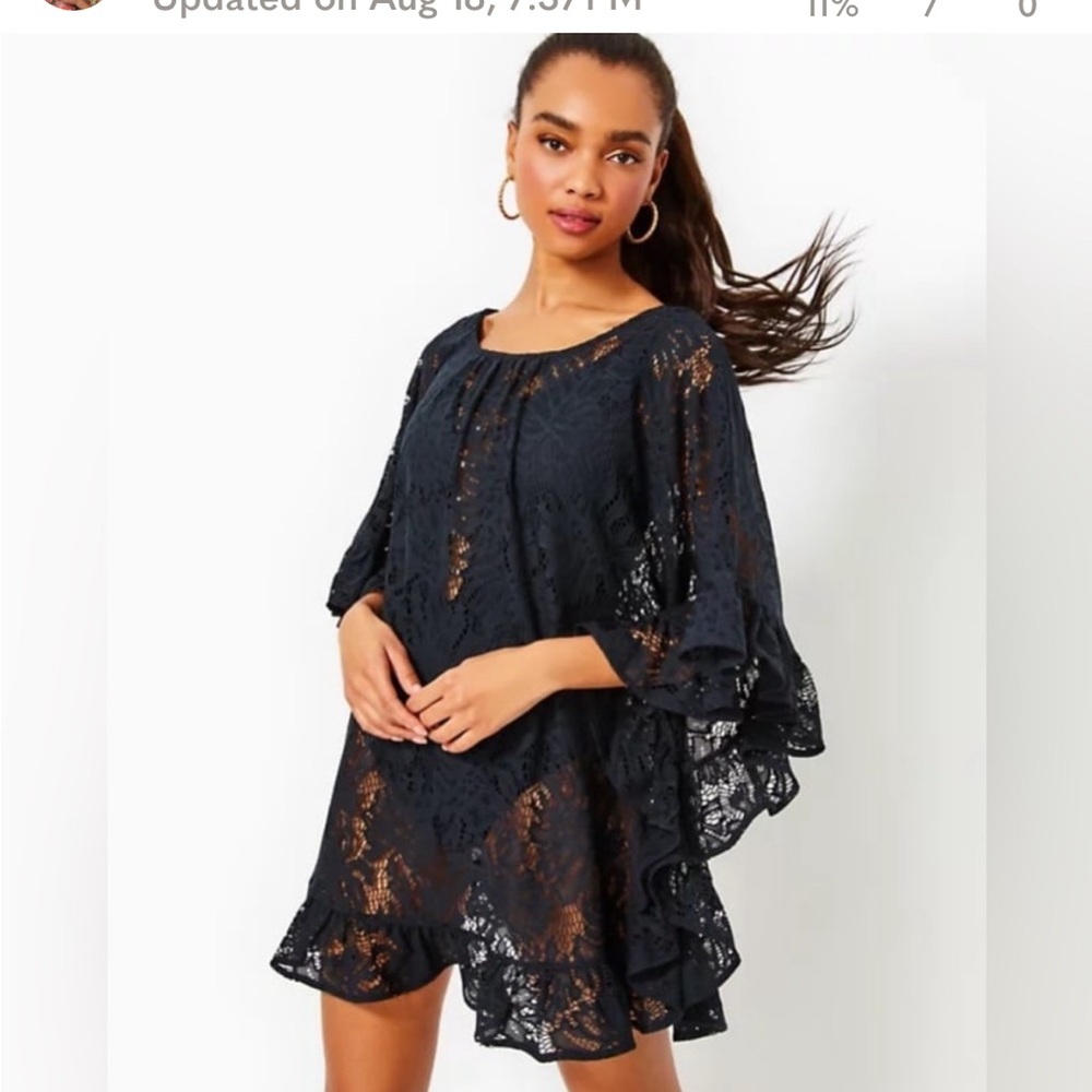 Lilly Pulitzer Atley Lace Swim Coverup 
Onyx Black NEW/W/Tags 
size S/M